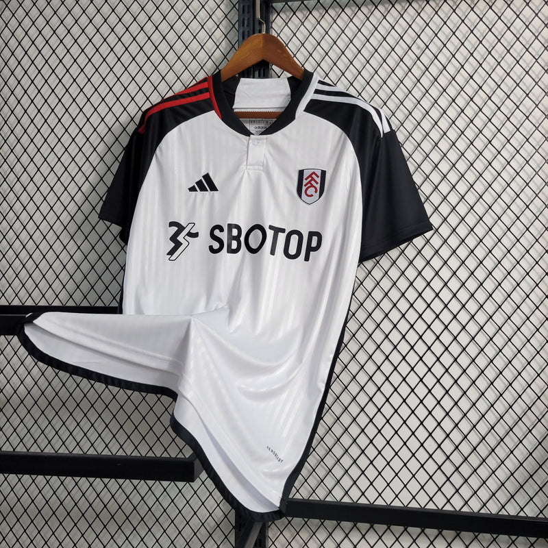 CAMISA DO FULHAN 23/24 BRANCO E PRETO